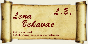 Lena Bekavac vizit kartica